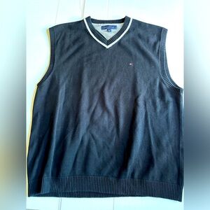 Tommy Hilfiger Black Knit Sweater Vest